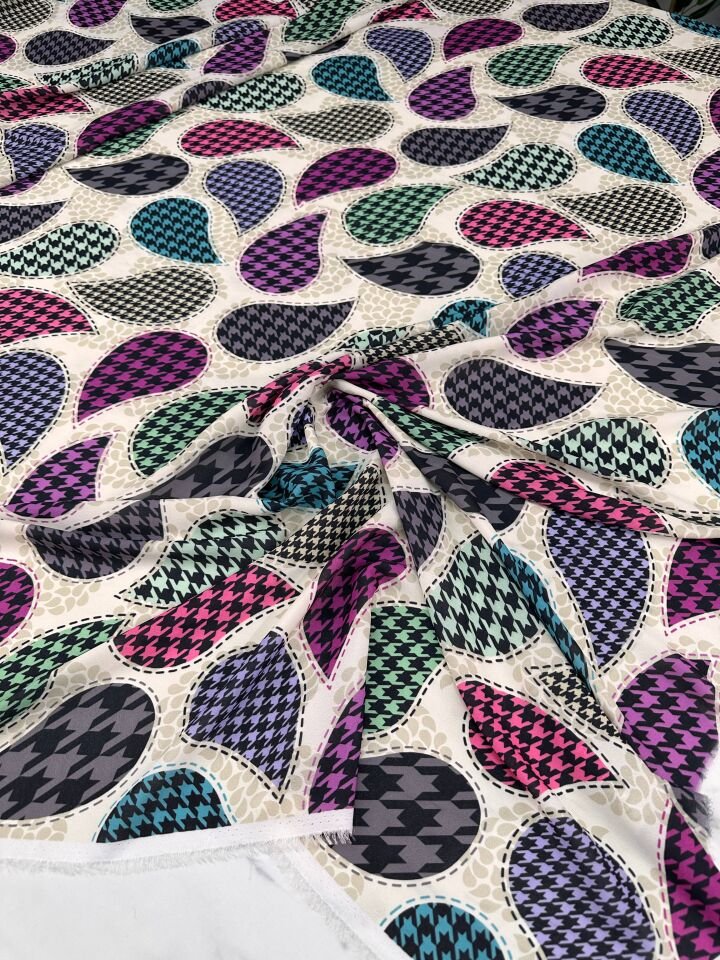 Damla Desen Elbiselik Gömleklik Krep Kumaş