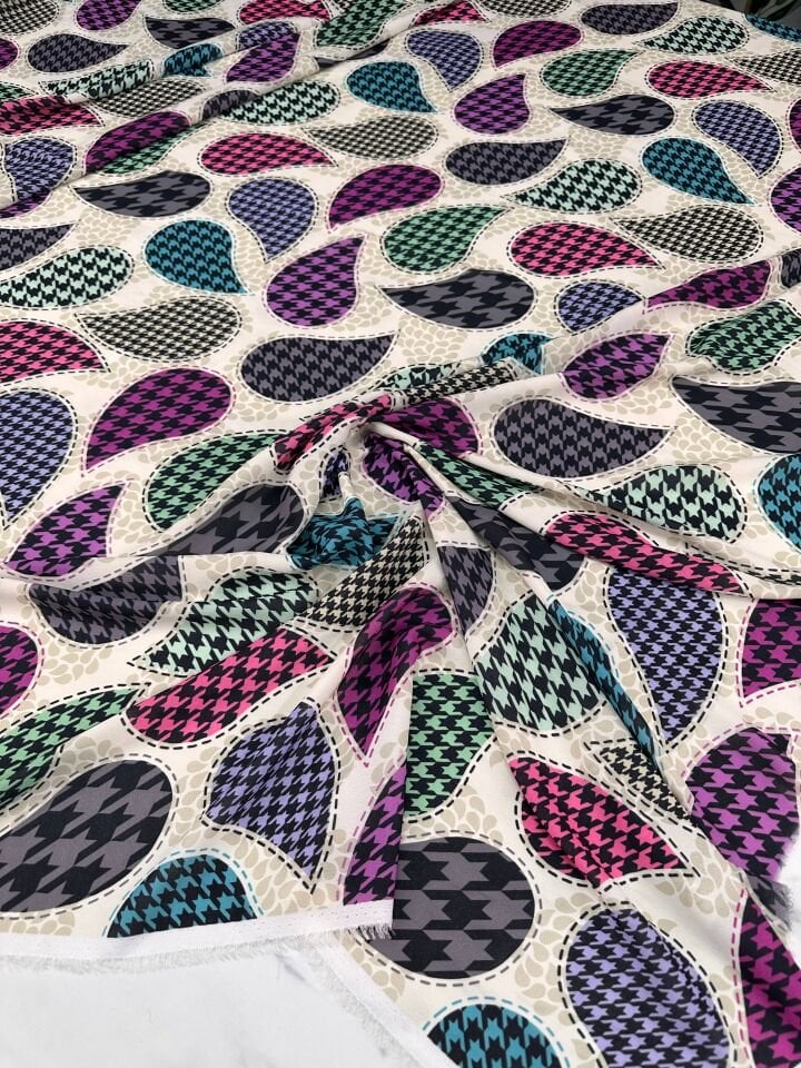 Damla Desen Elbiselik Gömleklik Krep Kumaş