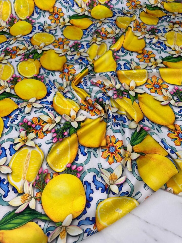 Desenli İpek Saten Elbise Etek Gömlek Şalvar