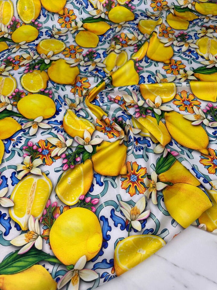 Desenli İpek Saten Elbise Etek Gömlek Şalvar