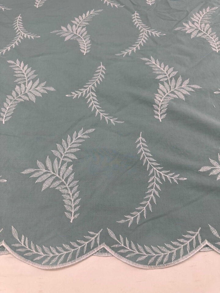 Nakış İşleme Poplin Kumaş Elbise Gömlek Tunik Etek