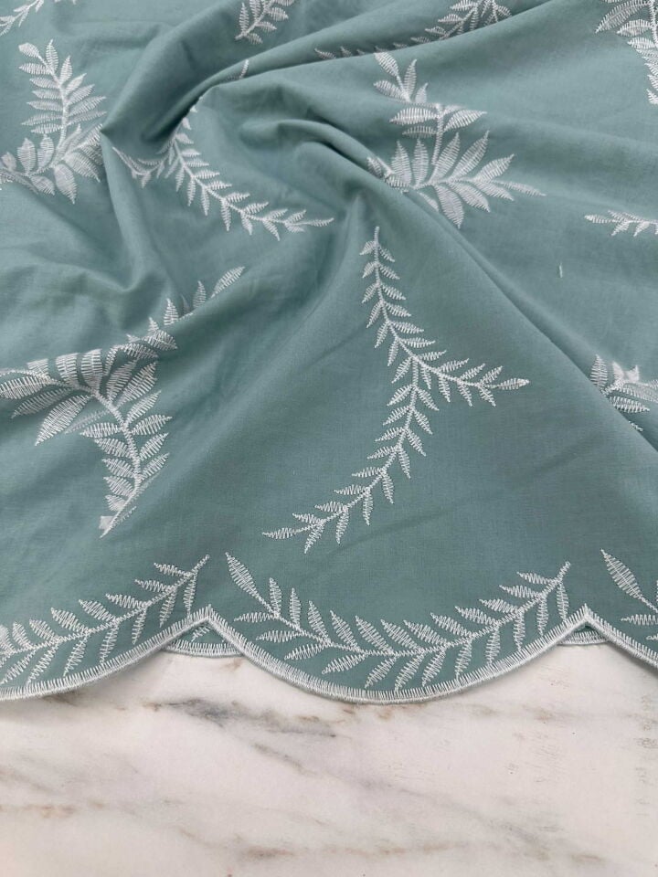 Nakış İşleme Poplin Kumaş Elbise Gömlek Tunik Etek