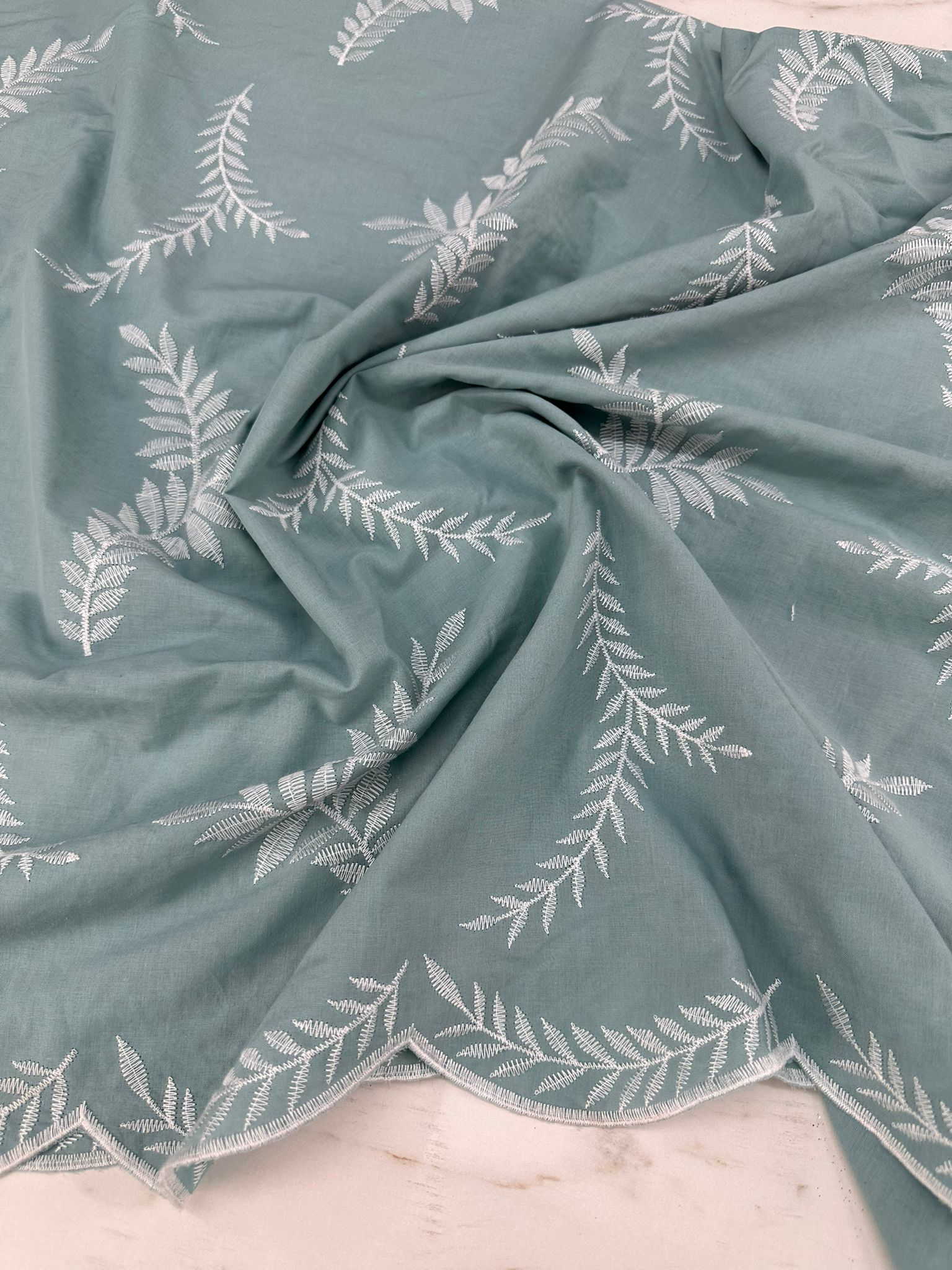 Nakış İşleme Poplin Kumaş Elbise Gömlek Tunik Etek