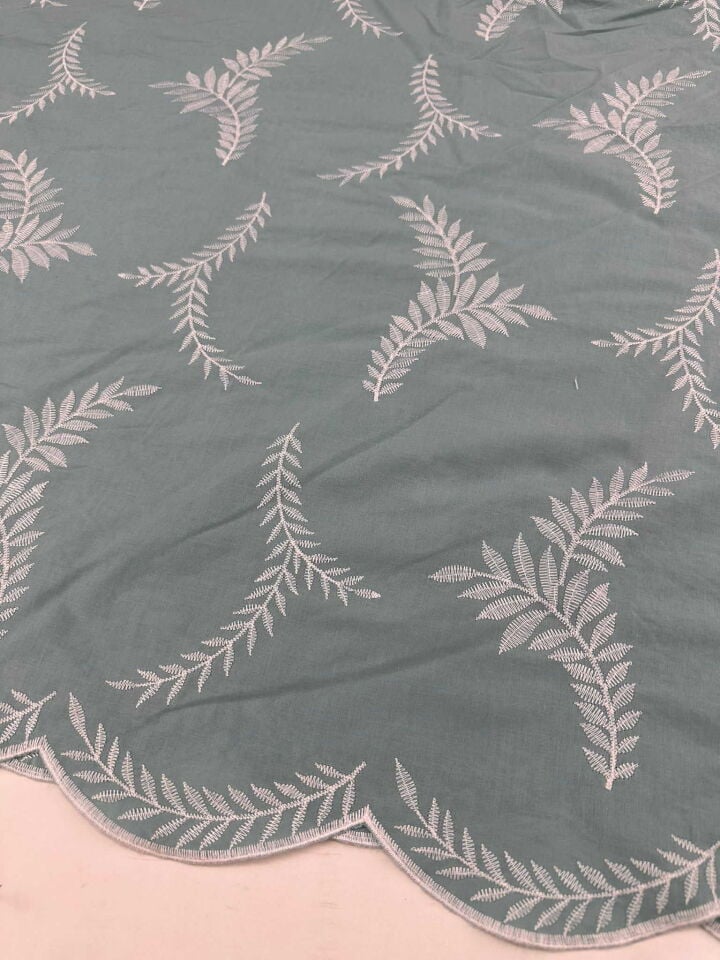 Nakış İşleme Poplin Kumaş Elbise Gömlek Tunik Etek