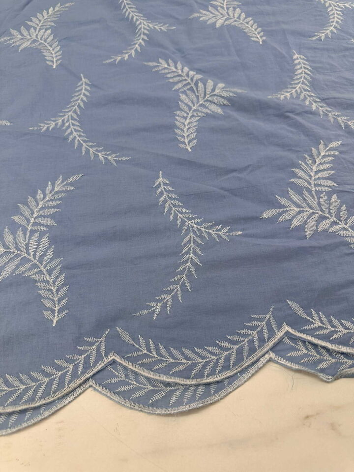 Nakış İşlem Poplin Kumaş Elbise Etek Tunik