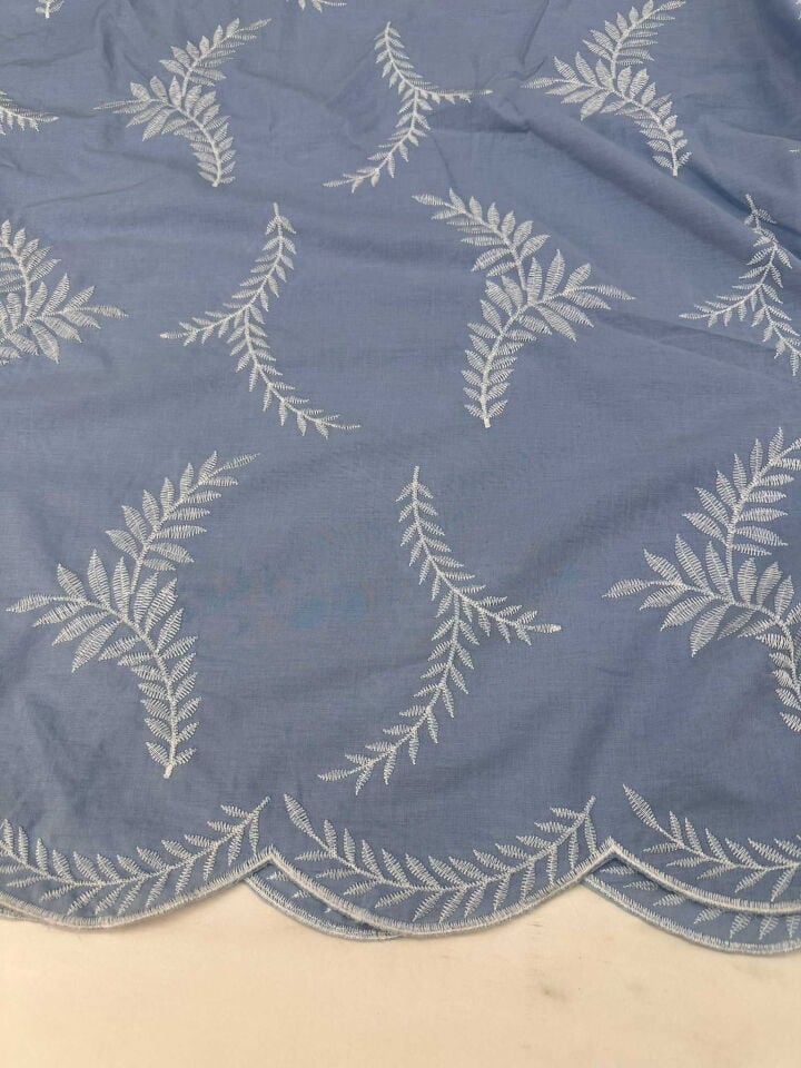 Nakış İşlem Poplin Kumaş Elbise Etek Tunik