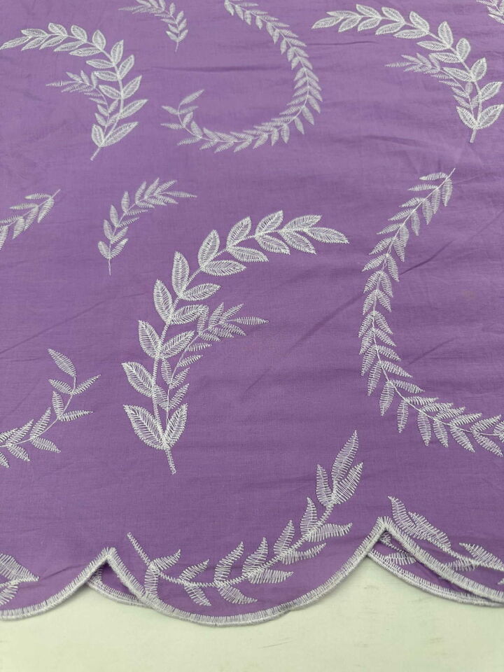 Nakış İşleme Poplin Kumaş Elbise Etek Gömlek Tunik