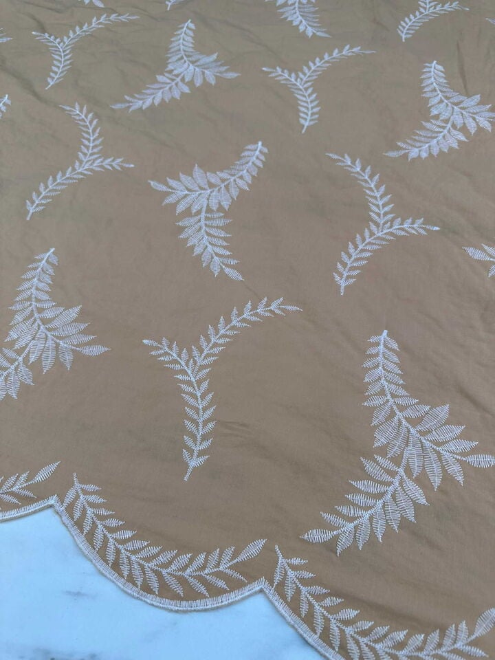 nakış İşleme Poplin Kumaş Elbise Etek Gömlek