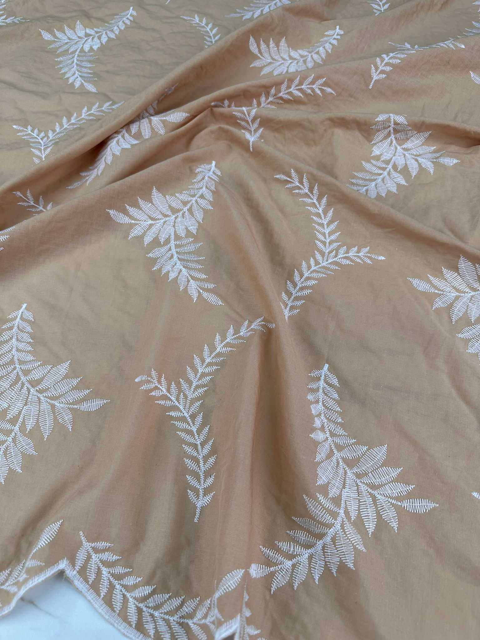 nakış İşleme Poplin Kumaş Elbise Etek Gömlek