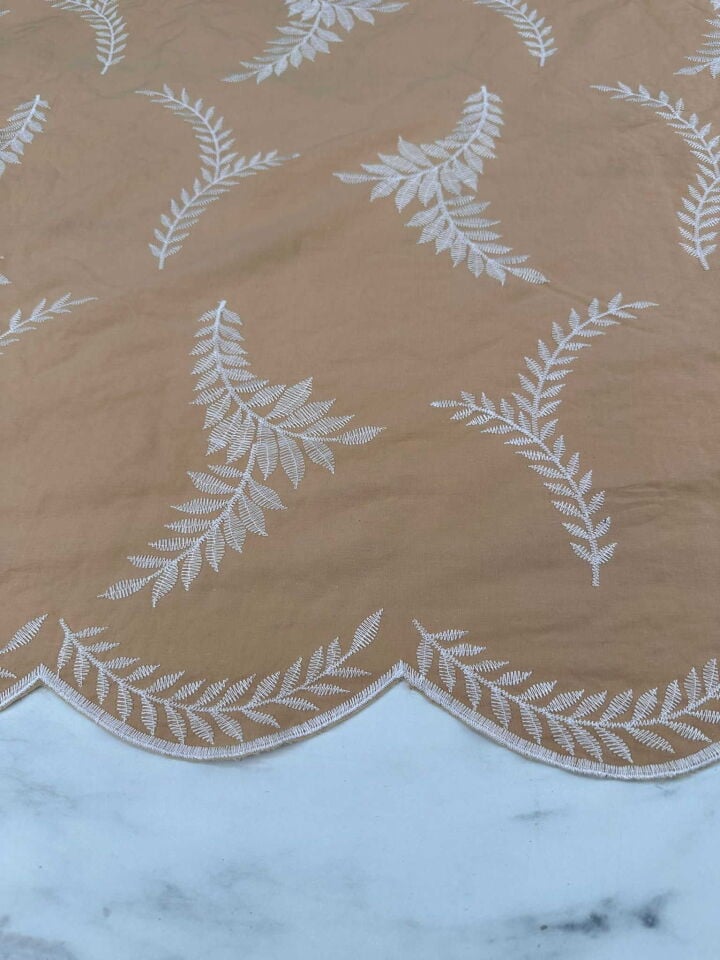 nakış İşleme Poplin Kumaş Elbise Etek Gömlek