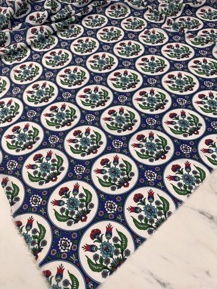 Özbek Desen Elbiselik Gömleklik Krep Kumaş