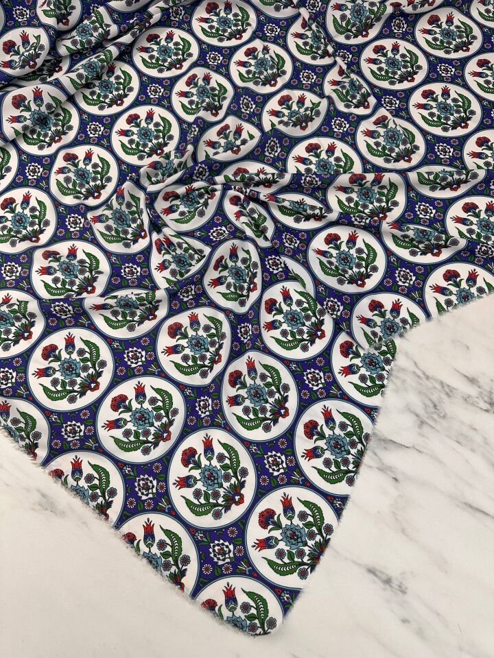 Özbek Desen Elbiselik Gömleklik Krep Kumaş