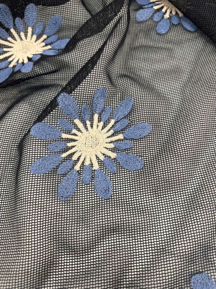 Fantazi Ürün Nakış İşleme File Elbise Etek Tunik Abaya