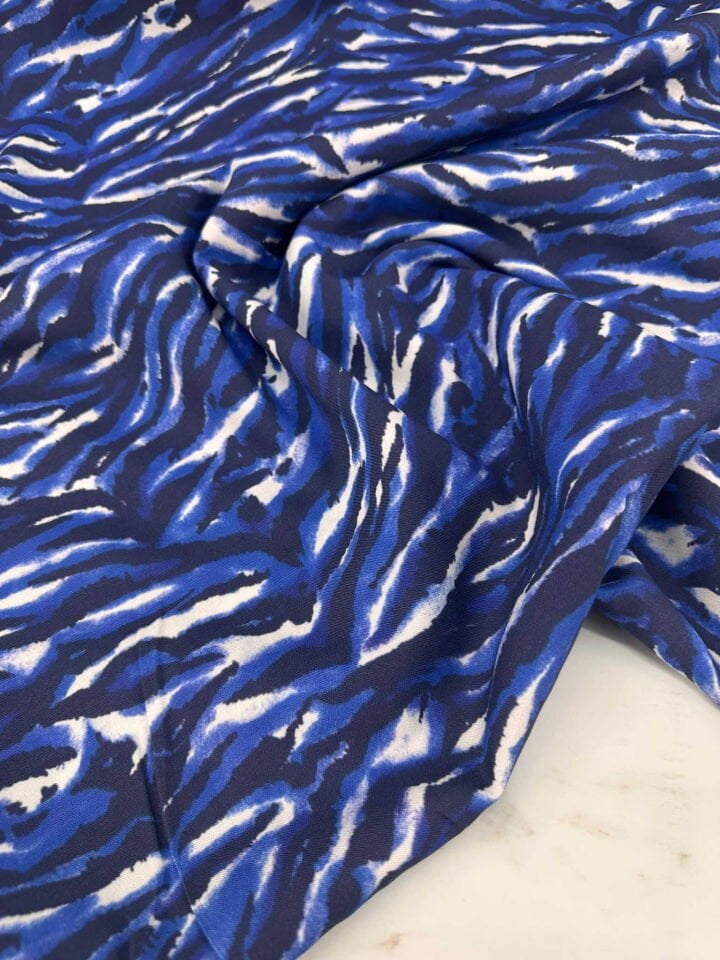 Desenli Viskon Elbise Etek Gömlek Tunik