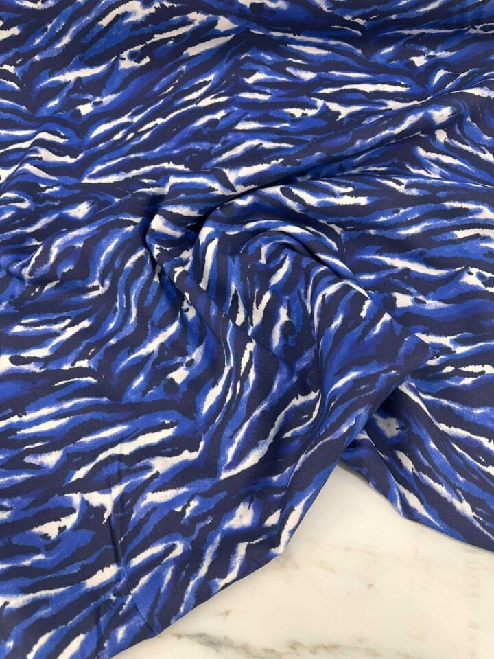 Desenli Viskon Elbise Etek Gömlek Tunik