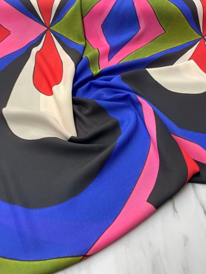 London Desen Elbiselik Gömleklik Krep Kumaş