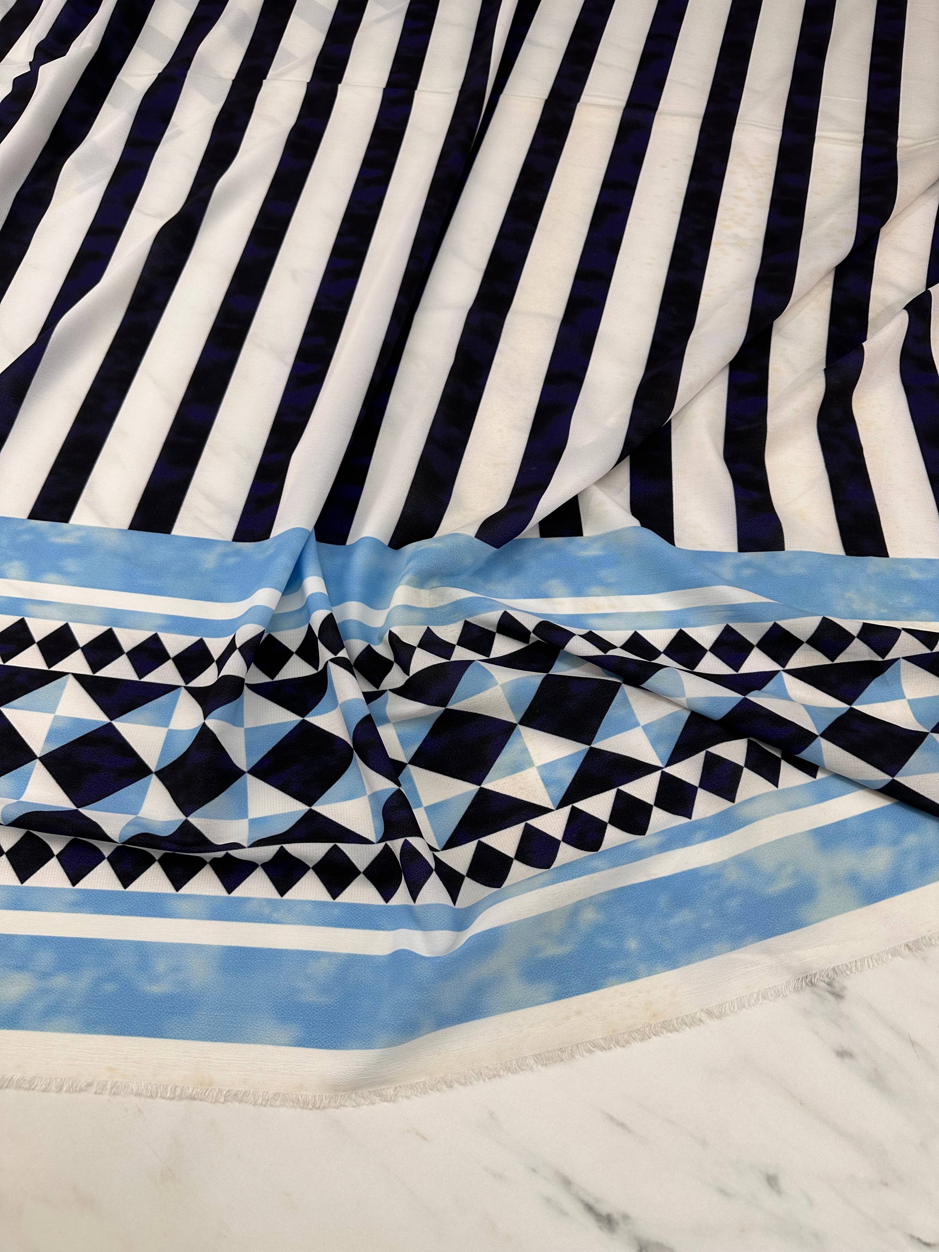 Özbek Desen Elbiselik Gömleklik Krep Kumaş