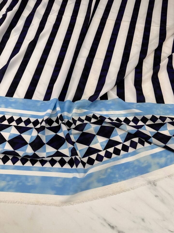 Özbek Desen Elbiselik Gömleklik Krep Kumaş