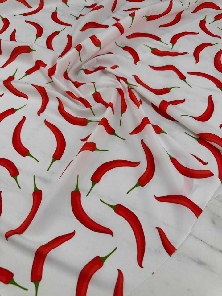 Biberiye Desen Krep Kumaş ElbiseB Etek Gömlek Şalvar