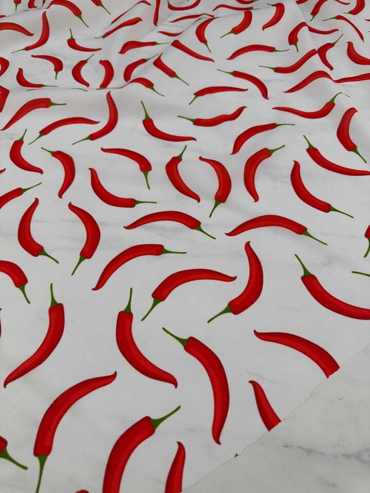 Biberiye Desen Krep Kumaş ElbiseB Etek Gömlek Şalvar