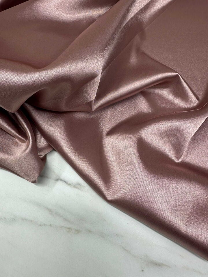 Puadra Renk Likra Saten Kumaş