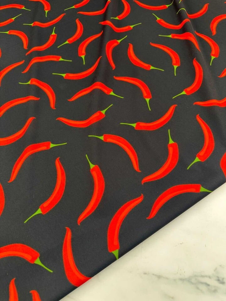 Biberiye Desen Krep Kumaş Elbise Etek Gömlek Şalvar