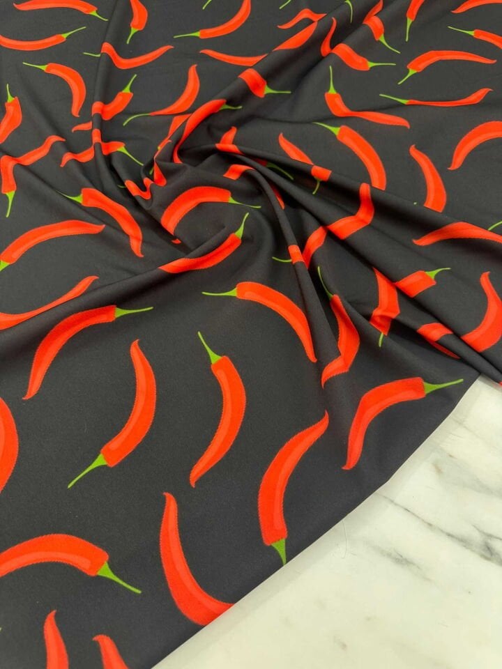 Biberiye Desen Krep Kumaş Elbise Etek Gömlek Şalvar