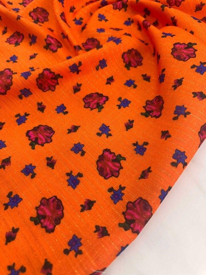 Desenli Sim Dokuma Poliviskon Keten Elbise Etek Tunik