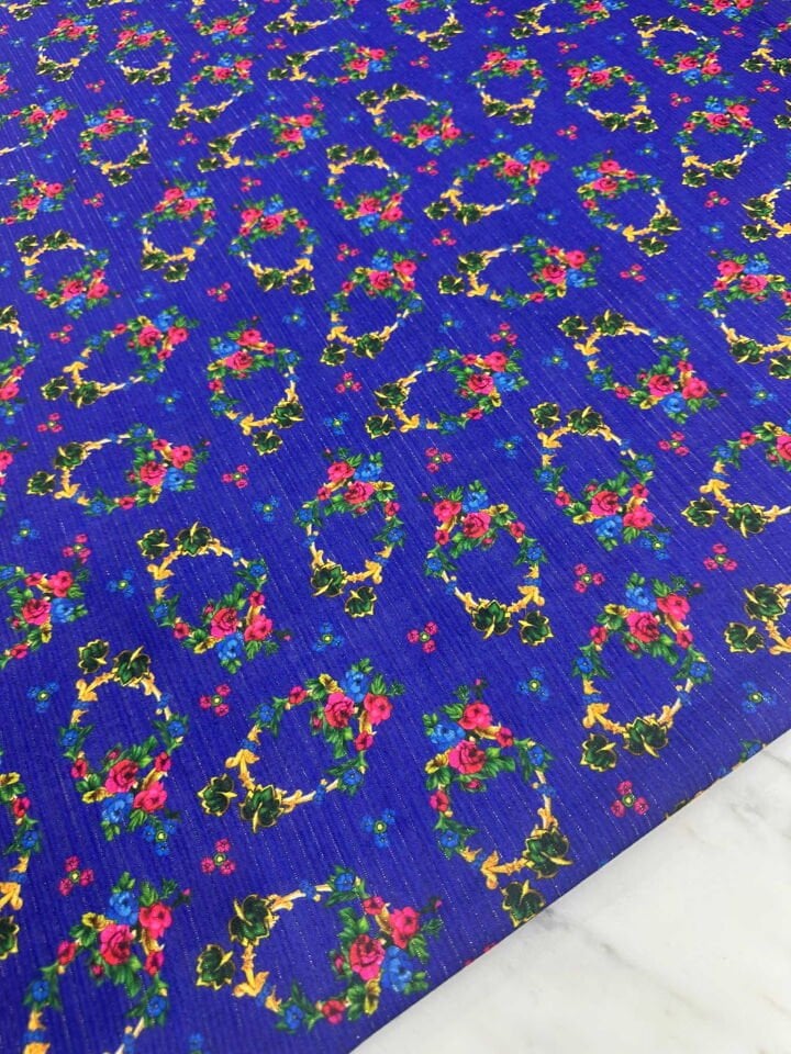 Desenli Sim Dokuma Poliviskon Keten Elbise Etek Gömlek