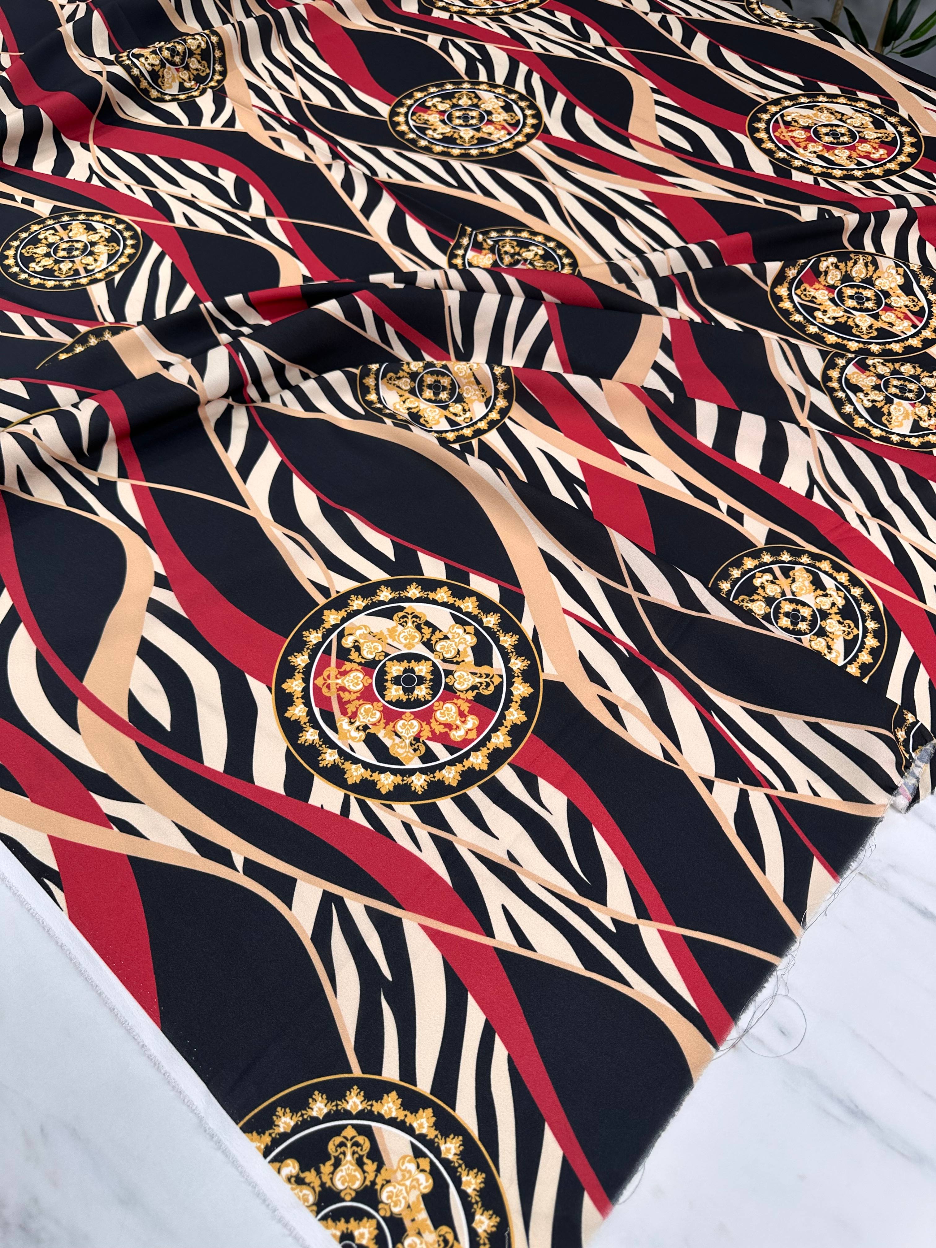 Agrar Desen Elbiselik Gömleklik Krep Kumaş