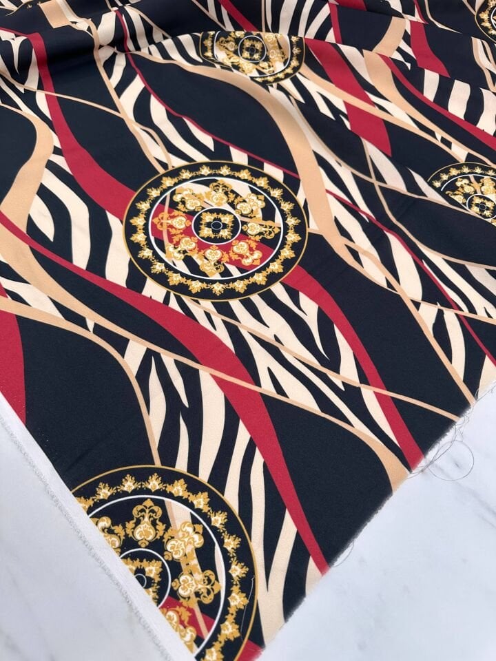 Agrar Desen Elbiselik Gömleklik Krep Kumaş