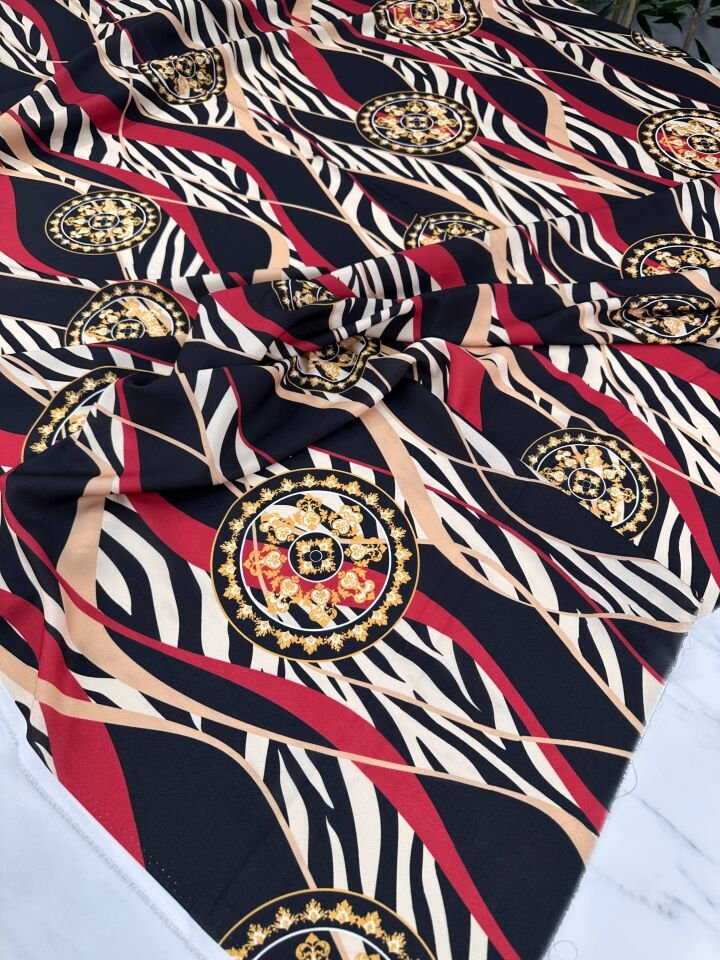 Agrar Desen Elbiselik Gömleklik Krep Kumaş