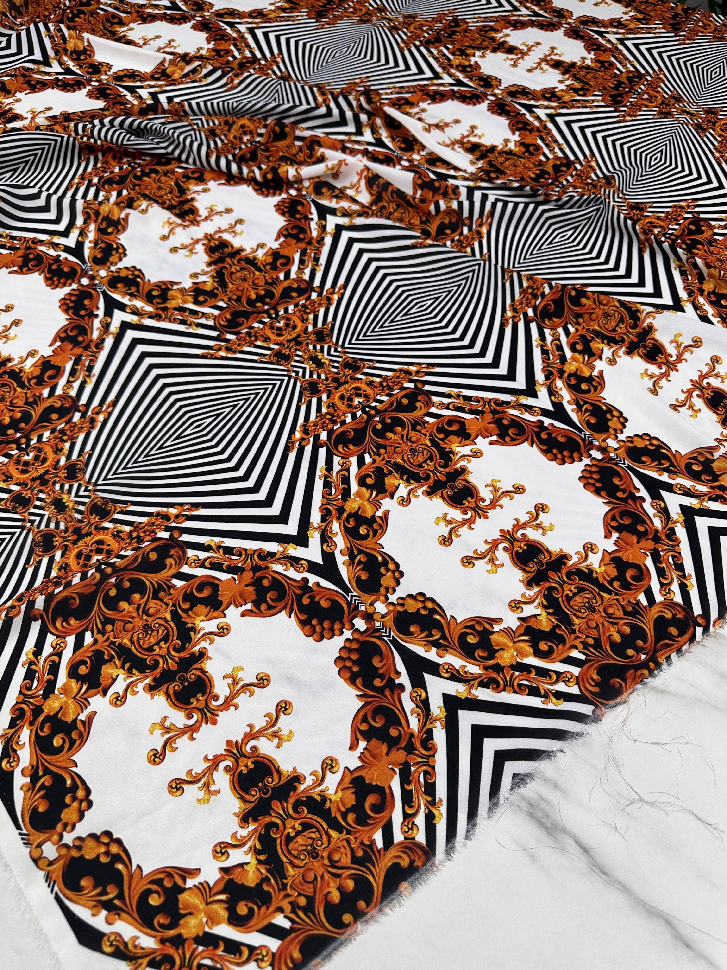 Verona Desen Elbiselik Gömleklik Krep Kumaş