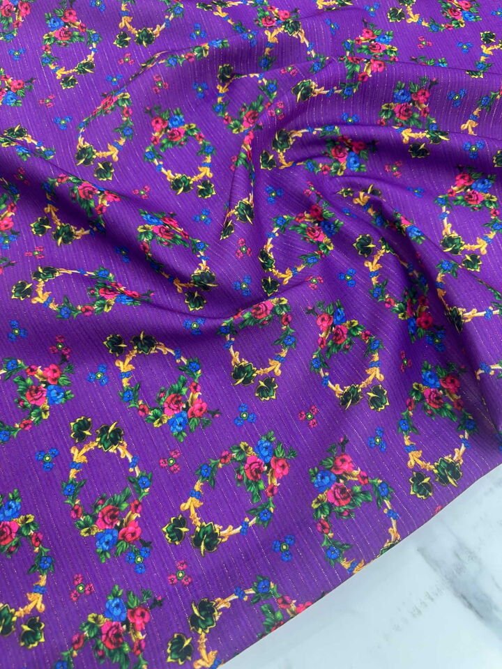 Desenli Poliviskon Sim Dokuma Keten Elbise Etek Gömlek