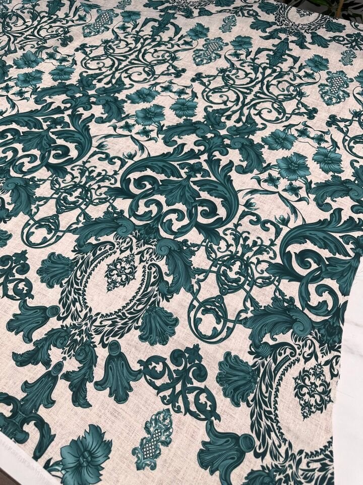 Nakış Desen Elbiselik Gömleklik Krep Kumaş