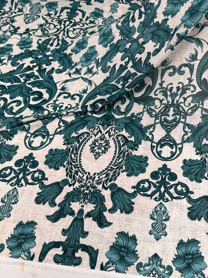 Nakış Desen Elbiselik Gömleklik Krep Kumaş