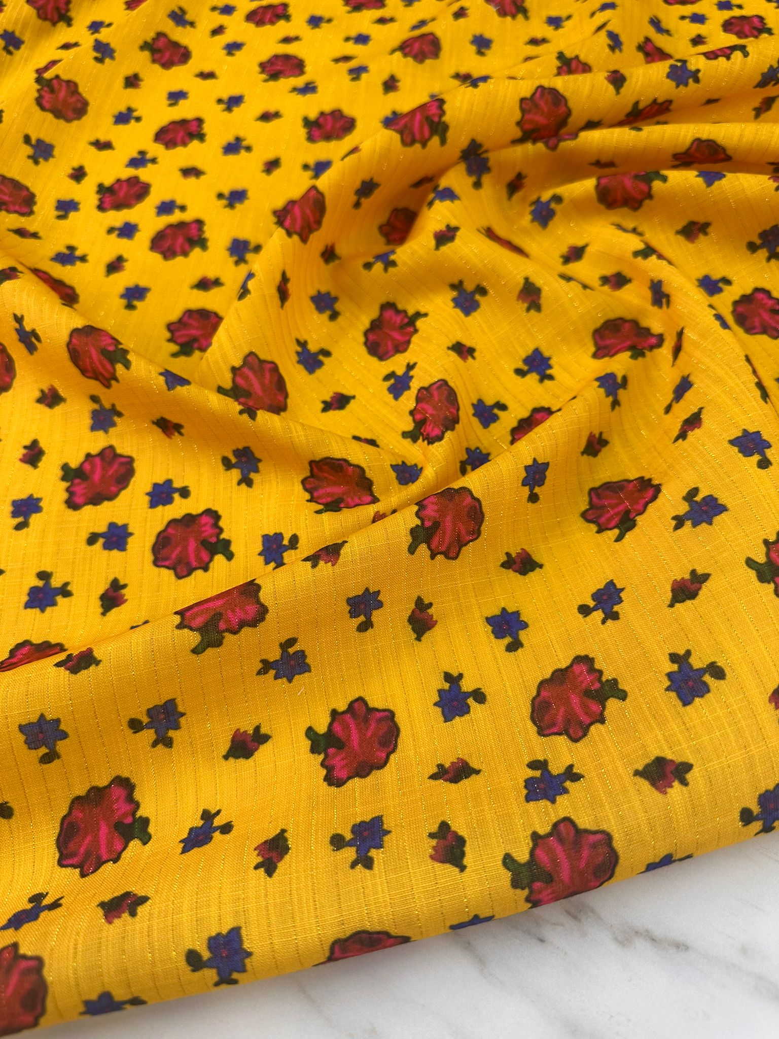 Desenli Sim Dokuma Poliviskon Keten Elbise Etek Gömlek