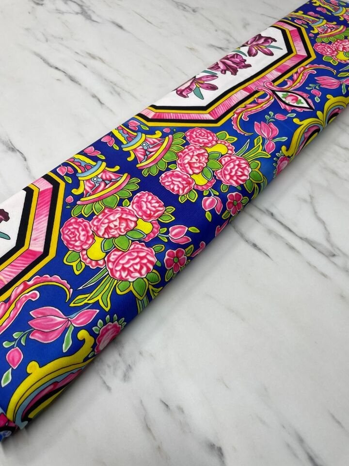 Özbek Desen Elbiselik Gömleklik Krep Kumaş