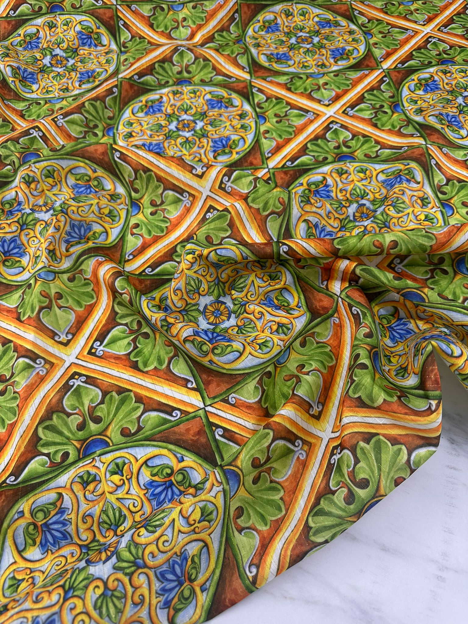 Desenli Poliviskon Sim Dokuma Keten Elbise Etek Gömlek