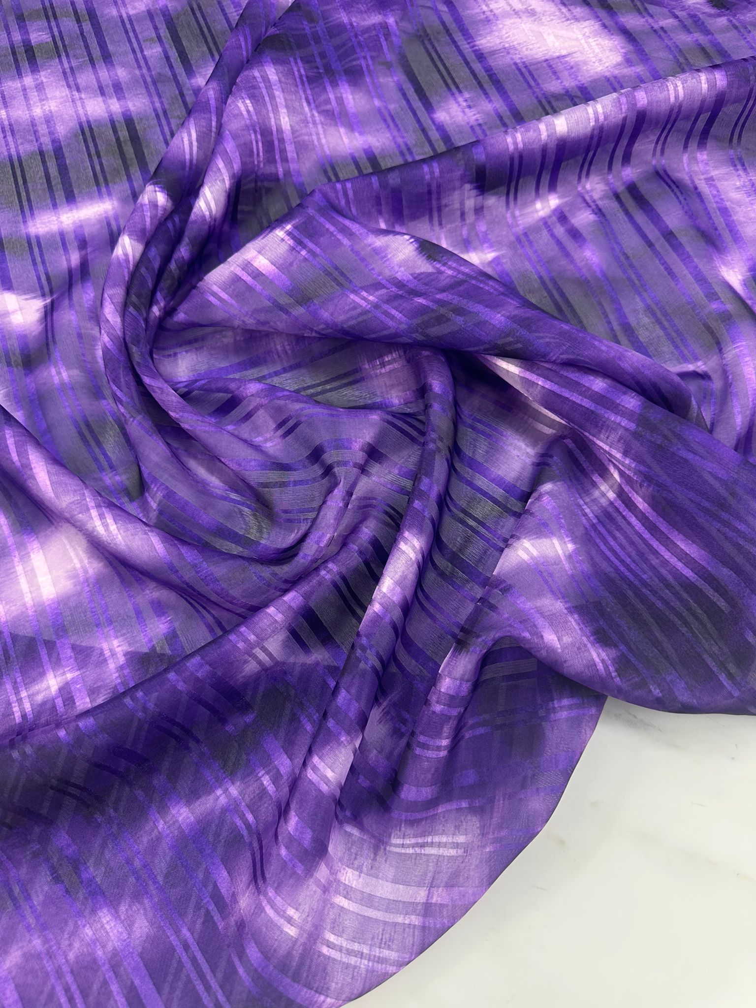 Bulut Desen Simli Şifon Elbise etek Gömlek