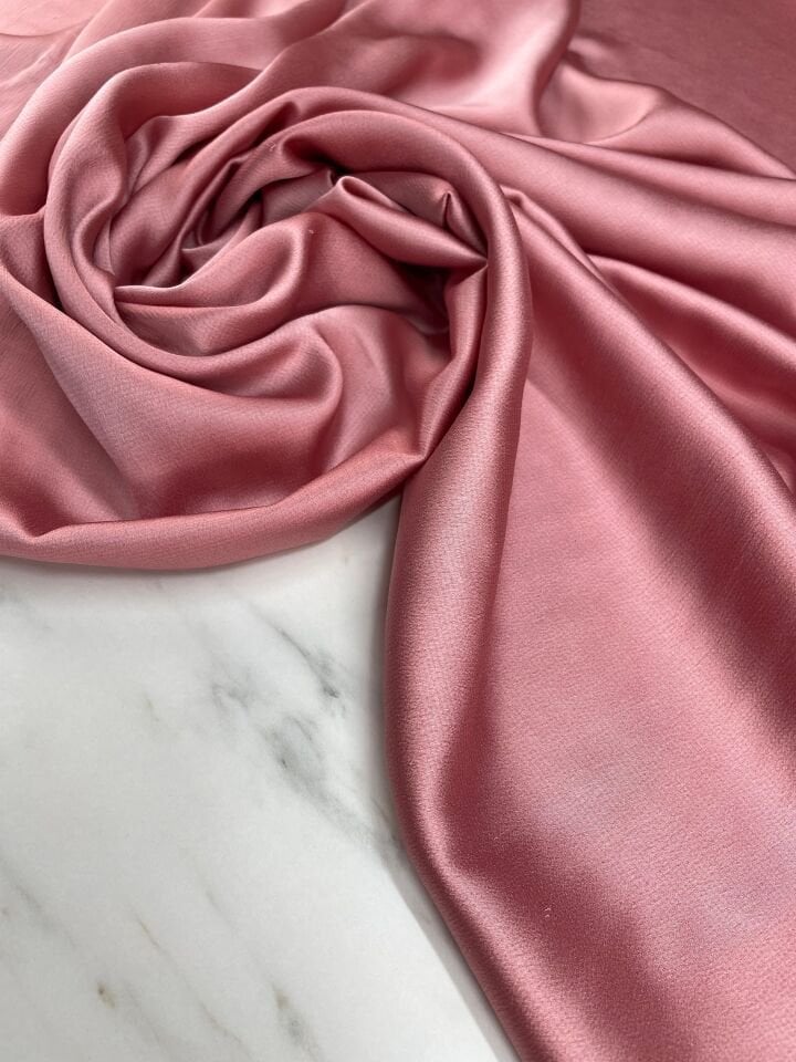 Düz Elbiselik İpek Saten Kumaş