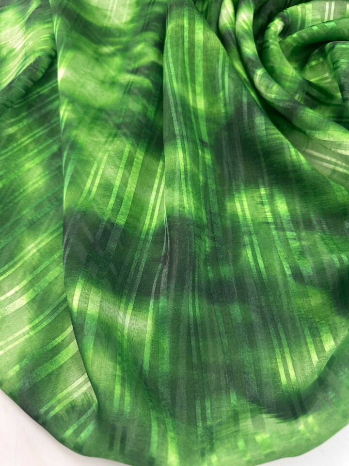 Bulut Desen Simli Şifon Elbise Etek Gömlek