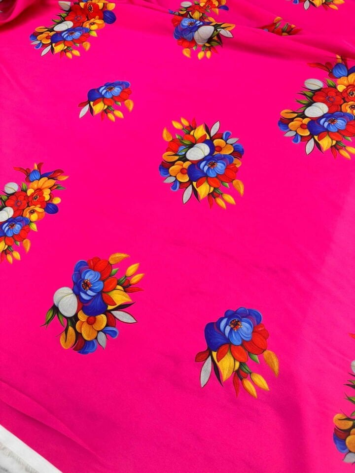 Desenli İpek Saten Elbise Etek Gömlek Şalvar