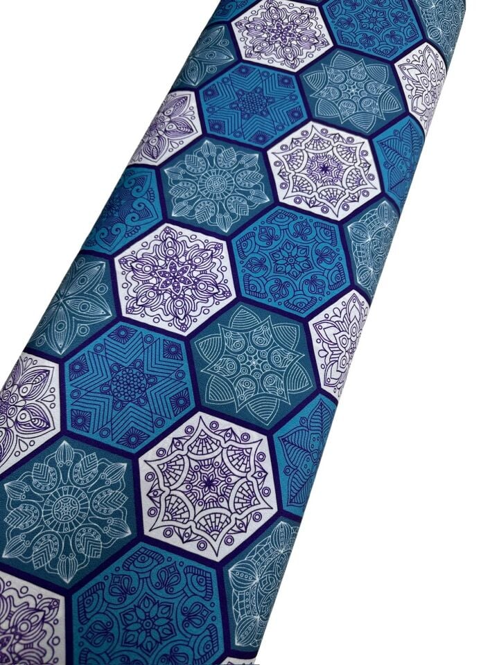 Beşgen Desen Elbiselik Gömleklik Krep Kumaş