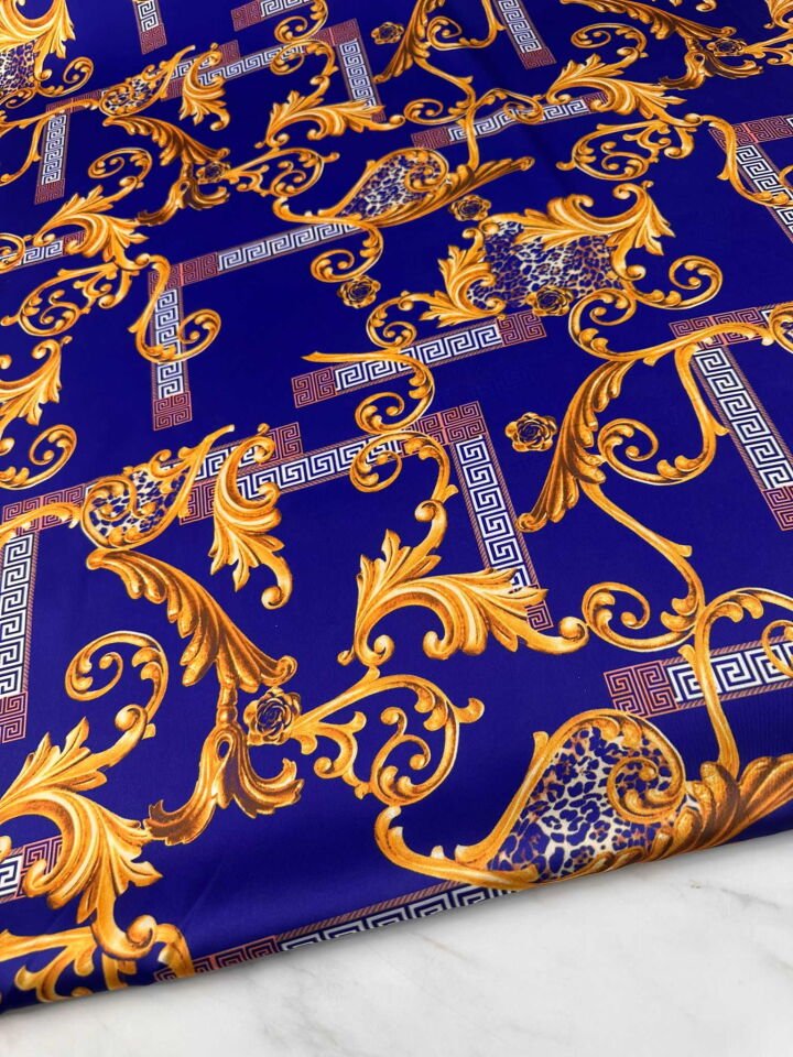 Desenli İpek Saten Elbise Gömlek Etek Şalvar