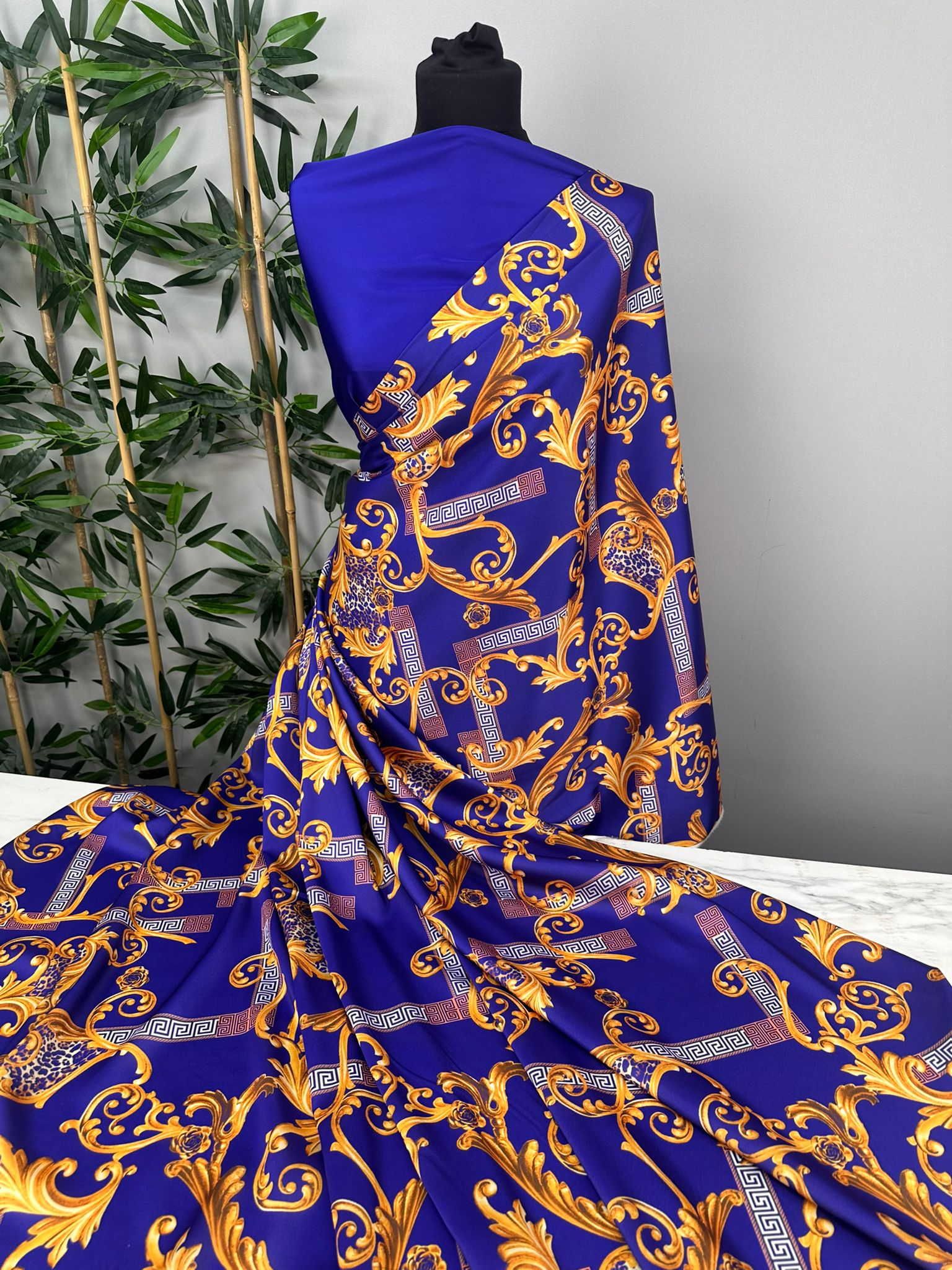 Desenli İpek Saten Elbise Gömlek Etek Şalvar