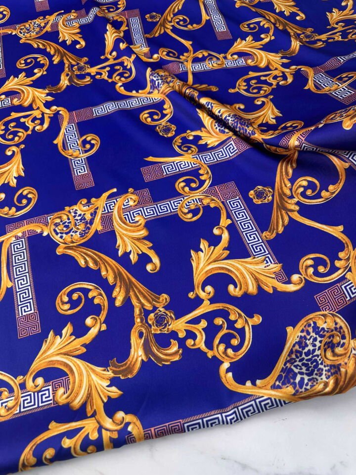 Desenli İpek Saten Elbise Gömlek Etek Şalvar