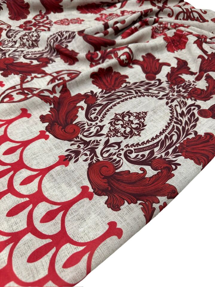 Nakış Desen Elbiselik Gömleklik Krep Kumaş