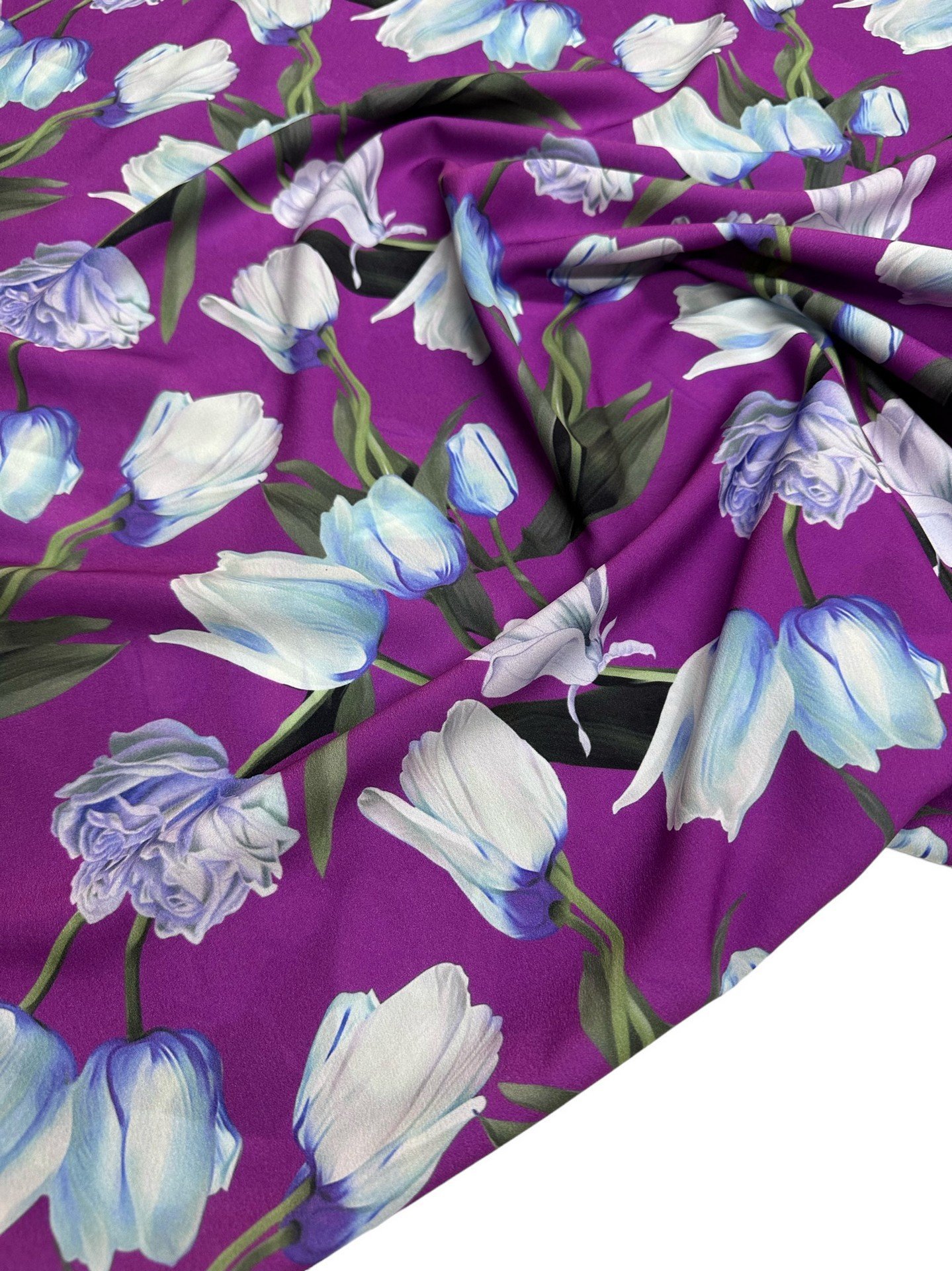 Gül Desen Elbiselik Gömleklik Krep Kumaş