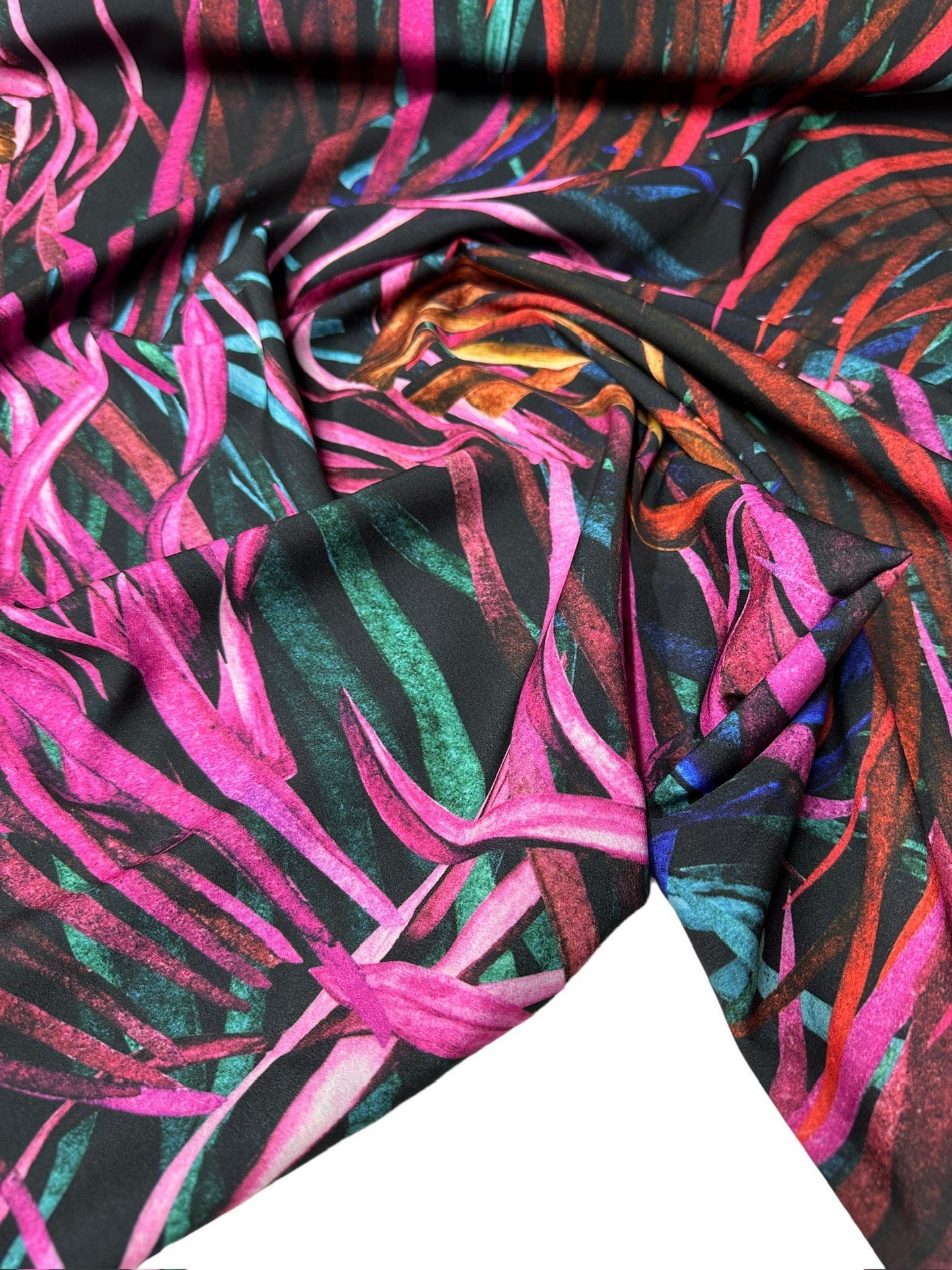 Çim Desen Elbiselik Gömleklik Krep Kumaş